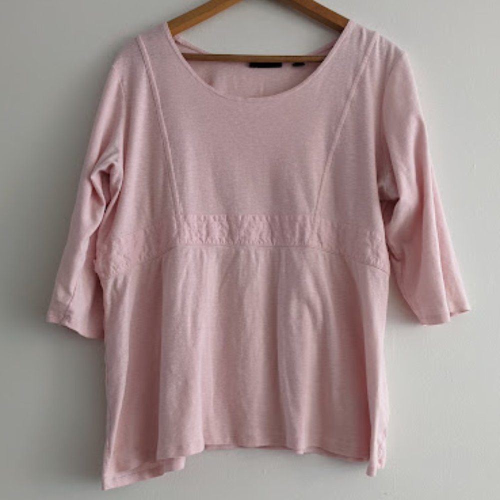 Avenue Pale Pink Seamed Blouse Size 18/20